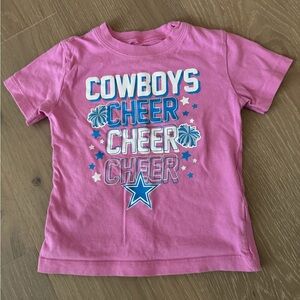 Cowboys Cheer Pink Kids T-Shirt